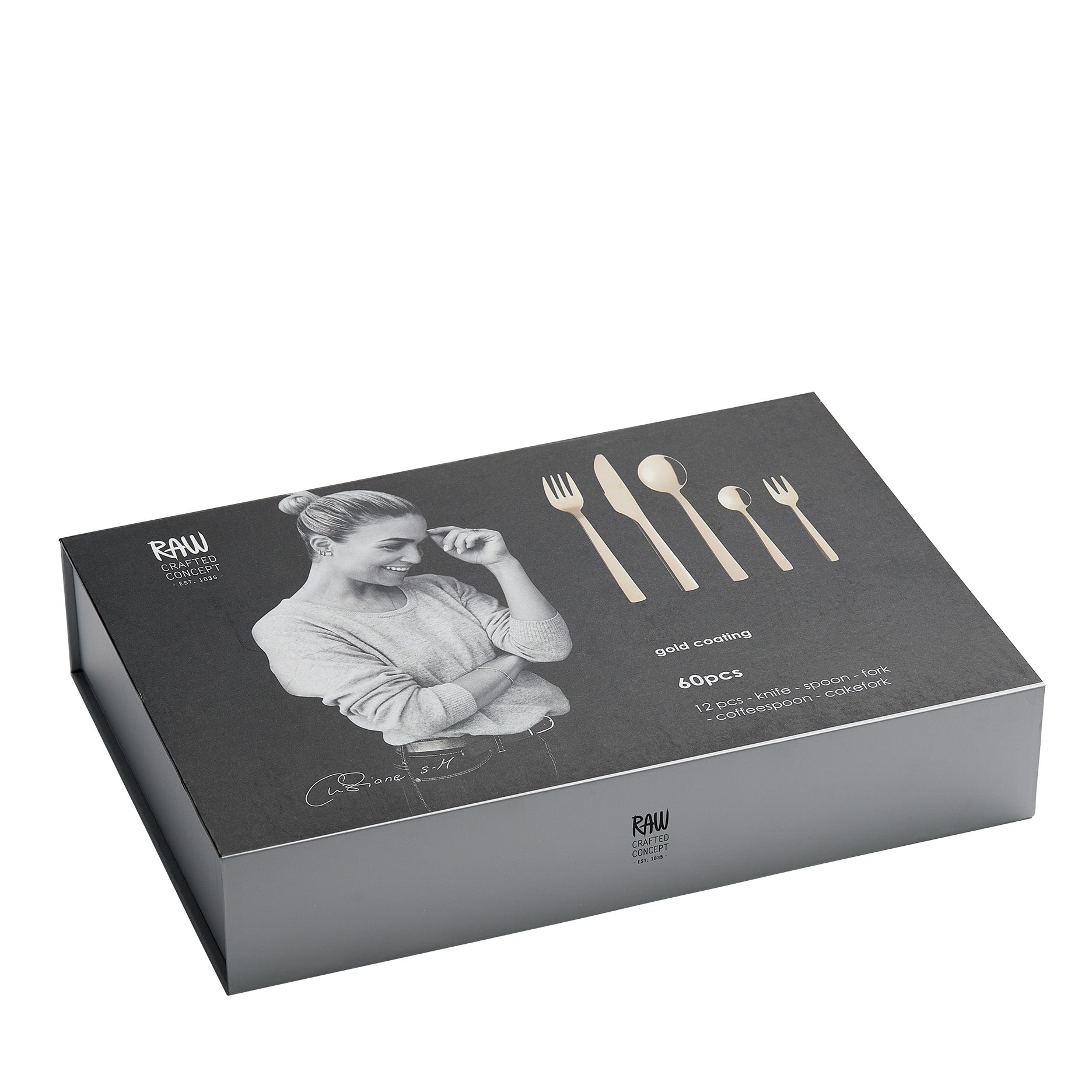 RAW bestiksæt 60 dele guldfarvet